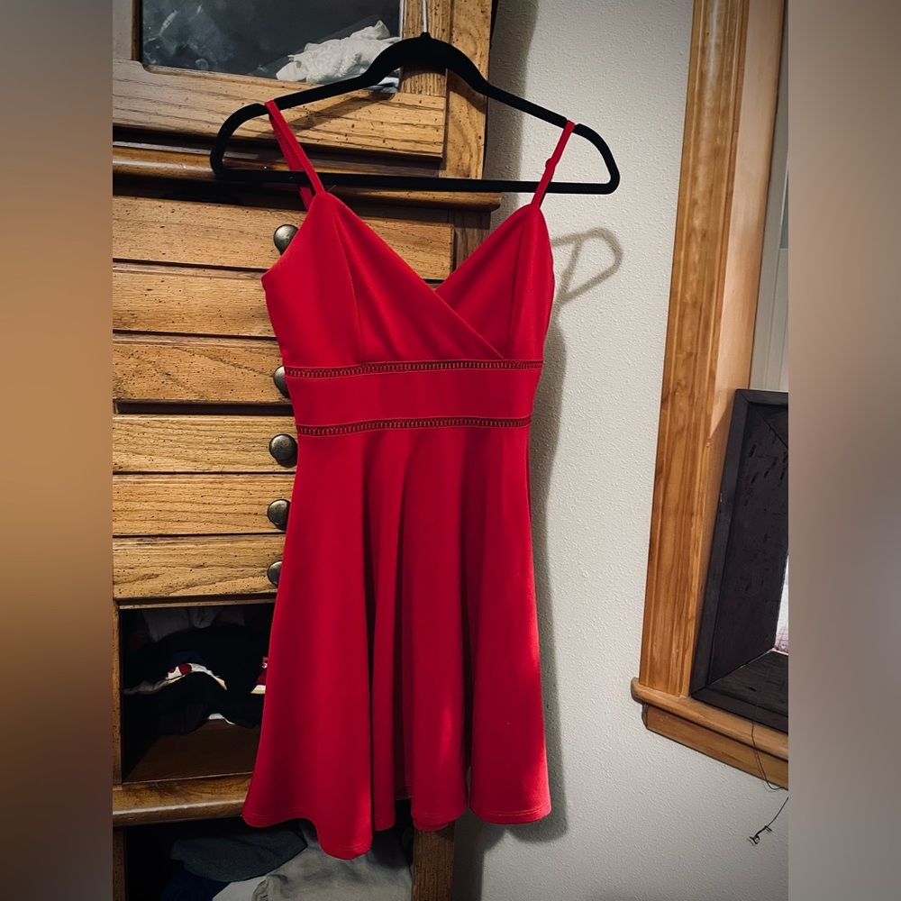 EUC Flattering Red Mini Dress